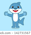 Vector image of a shark 142731567