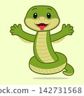 Vector image of a snake 142731568