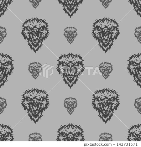 Vector pattern tribal ostrich logo Vector pattern tribal ostrich logo 142731571