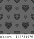 Vector pattern tribal rat logo 142731576
