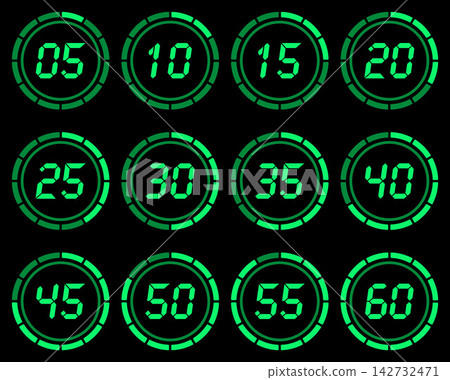 Green Digital Timer Countdown Clock Set Green Digital Timer Countdown Clock Set 142732471