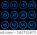 Blue Digital Timer Countdown Clock Set 142732473