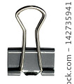 Black Metal Binder Clip Isolated on Transparent Background 142735941