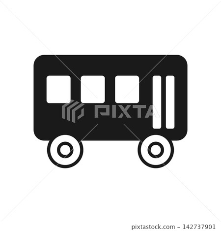 公車輪廓圖示(車輛) 公車輪廓圖示(車輛) 142737901