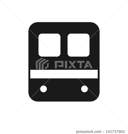 火車(車輛)的輪廓圖標 火車(車輛)的輪廓圖標 142737902
