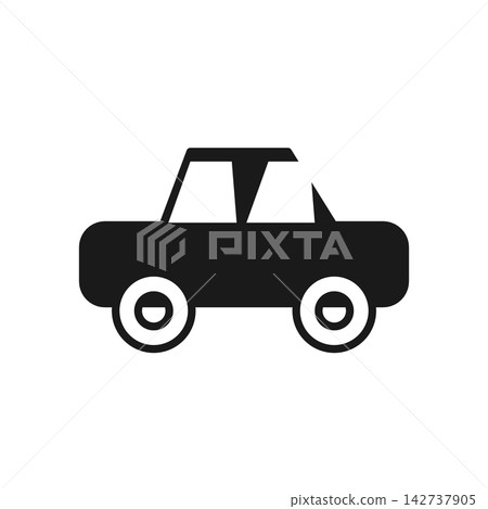 Silhouette icon of a car (vehicle) Silhouette icon of a car (vehicle) 142737905