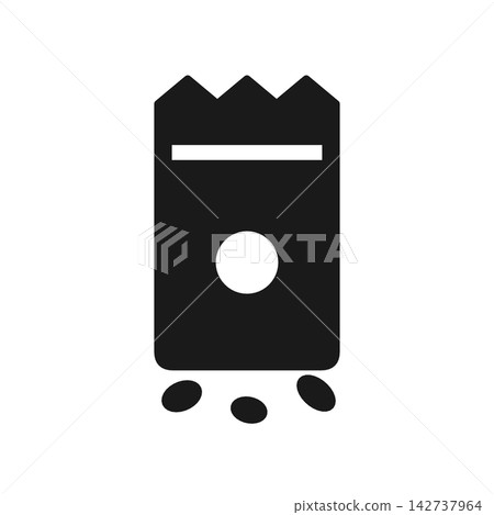 Silhouette icon depicting a seed packet (gardening) Silhouette icon depicting a seed packet (gardening) 142737964