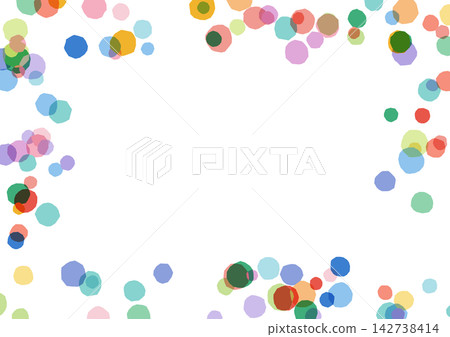 A frame with medium-sized confetti fluttering nicely in all directions [horizontal] 142738414