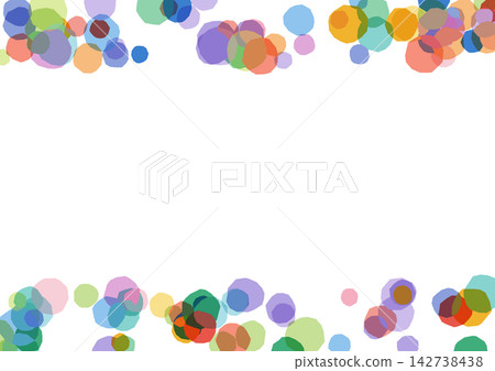 A frame with large confetti particles gently fluttering up and down [horizontal] 142738438