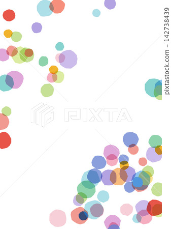 A frame with large confetti particles scattered diagonally. [Vertical] 142738439