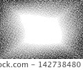 A monochrome background with fine halftone dots in the center [landscape orientation] 142738480