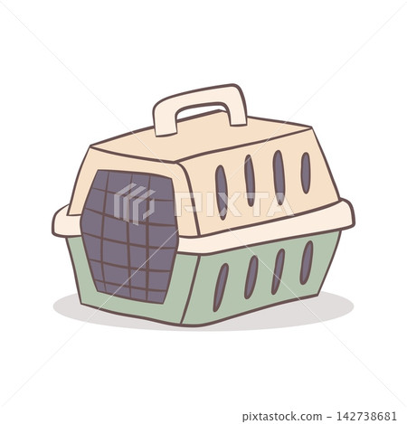 Vector illustration of a cat carrier Vector illustration of a cat carrier 142738681