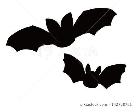 Halloween bat illustration silhouette Halloween bat illustration silhouette 142738791
