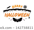 Cute Halloween logo illustration 142738811