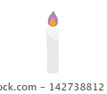 Halloween candle illustration, purple flame 142738812