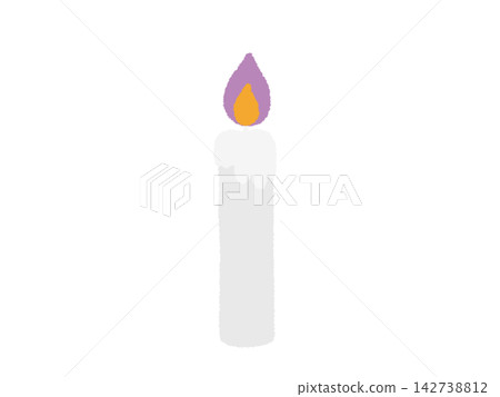 Halloween candle illustration, purple flame Halloween candle illustration, purple flame 142738812