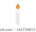 Candle illustration with red flame 142738813