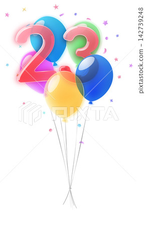 Happy Birthday 23 Balloons 142739248