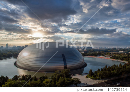 National Centre for the Performing Arts in Beijing at Sunset 142739314