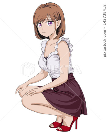 坐著的女人 142739418