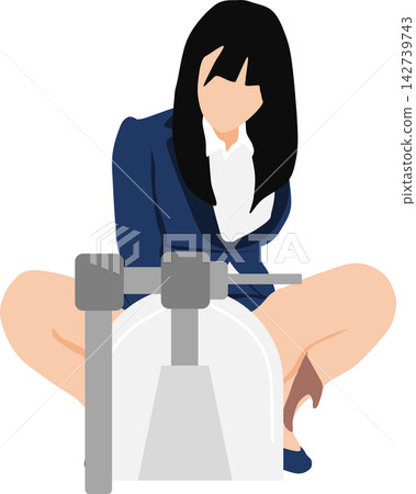 一幅女性上廁所的插圖 一幅女性上廁所的插圖 142739743