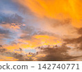 Clouds floating in the sunset sky 142740771