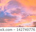 Clouds floating in the sunset sky 142740776