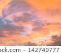 Clouds floating in the sunset sky 142740777