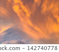 Clouds floating in the sunset sky 142740778