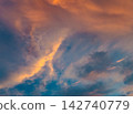 Clouds floating in the sunset sky 142740779