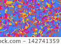 A digital art background featuring a vibrant blue abstract paint texture and dynamic brushstrokes. 142741359