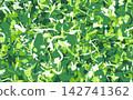 A background material with a vibrant green and white abstract paint texture. 142741362