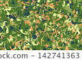 Abstract green and beige paint texture background material 142741363