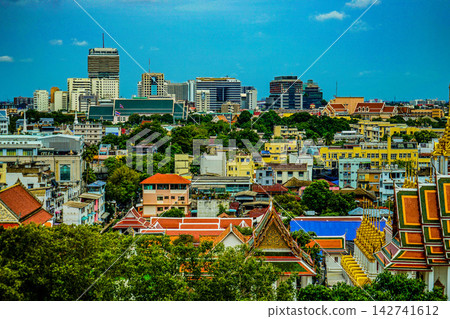 曼谷人口密集的住宅區 曼谷人口密集的住宅區 142741612