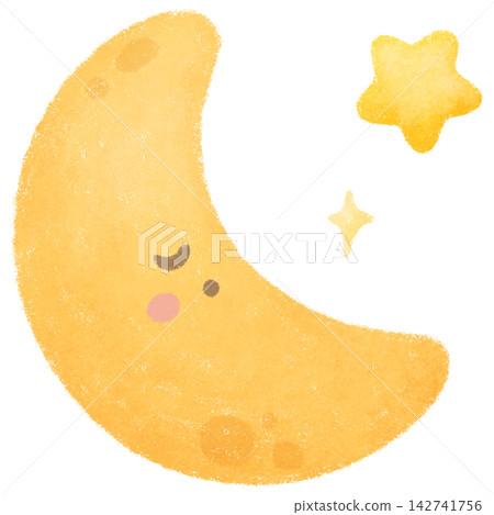 Moon and stars  142741756