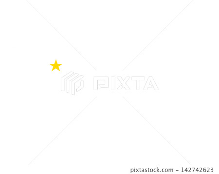 一棵掛滿星星和閃爍彩燈的白色聖誕樹。 一棵掛滿星星和閃爍彩燈的白色聖誕樹。 142742623