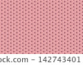Seamless Japanese pattern background with hemp leaf motif (pink) 142743401