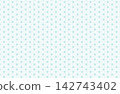Seamless Japanese pattern background with hemp leaf motif (light indigo on a white background) 142743402