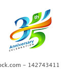 35th anniversary celebration logo design. Vector illustration 142743411