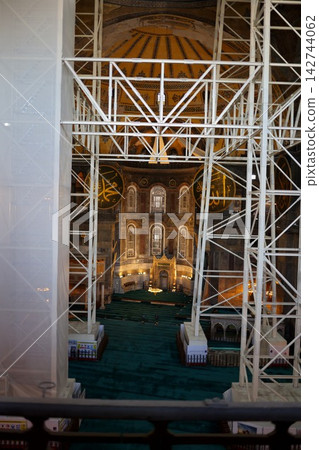 Interior of Hagia Sophia under restoration in Istanbul Interior of Hagia Sophia under restoration in Istanbul 142744062