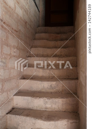 Narrow stone staircases remaining in the historical buildings of Istanbul Narrow stone staircases remaining in the historical buildings of Istanbul 142744189
