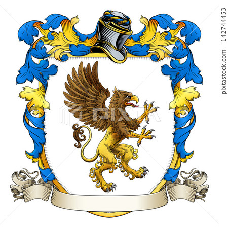 Griffin Gryphon Coat of Arms Crest Heraldic Shield Griffin Gryphon Coat of Arms Crest Heraldic Shield 142744453