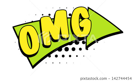 OMG Comic Book Pop Art Arrow Banner Graphic 142744454