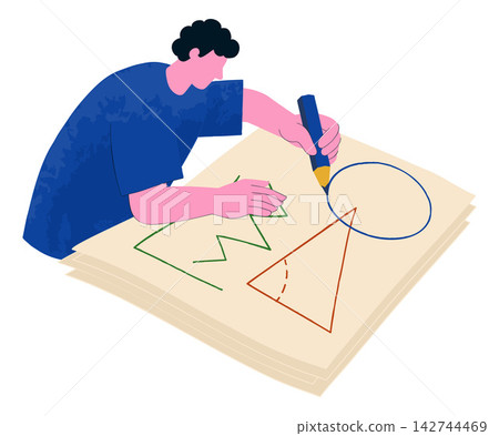 Drawing Geometry Shapes for Math Education Drawing Geometry Shapes for Math Education 142744469