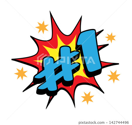 Number One Comic Book Pop Art Explosion Graphic 142744496