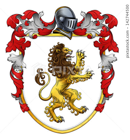 Coat of Arms Crest Lion Heraldry Knight Shield Coat of Arms Crest Lion Heraldry Knight Shield 142744500