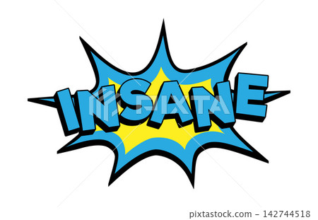 INSANE Comic Book Pop Art Explosion Burst Graphic INSANE Comic Book Pop Art Explosion Burst Graphic 142744518