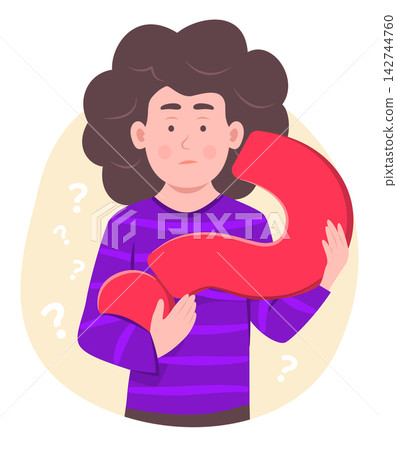 Curious Kid Boy Holding a Big Question Mark Symbol in Hands with Feeling of Confuse for Q&A Concept Illustration Clip Art Curious Kid Boy Holding a Big Question Mark Symbol in Hands with Feeling of Confuse for Q&A Concept Illustration Clip Art 142744760