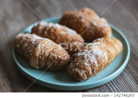 Traditional Xuixos from Girona on a Plate Traditional Xuixos from Girona on a Plate 142746267