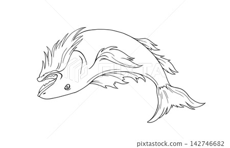 A line drawing of the constellation Piscis Austrinus (without constellation lines). A line drawing of the constellation Piscis Austrinus (without constellation lines). 142746682